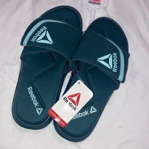 Reebok Dark Teal Slide Sandals